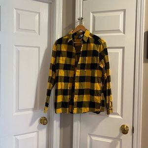 Yellow And Black Plaid Flannel